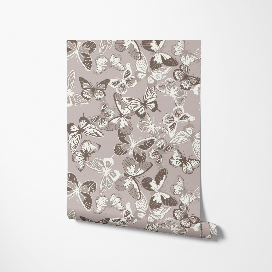 Brittany - Prepasted Wallpaper | Mauve